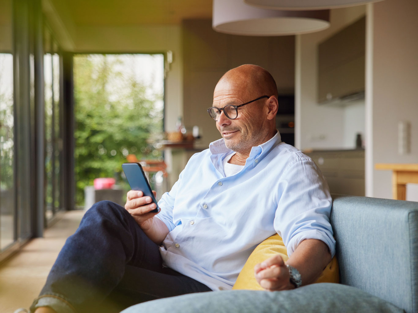 Flow Power App Features Man On Couch
