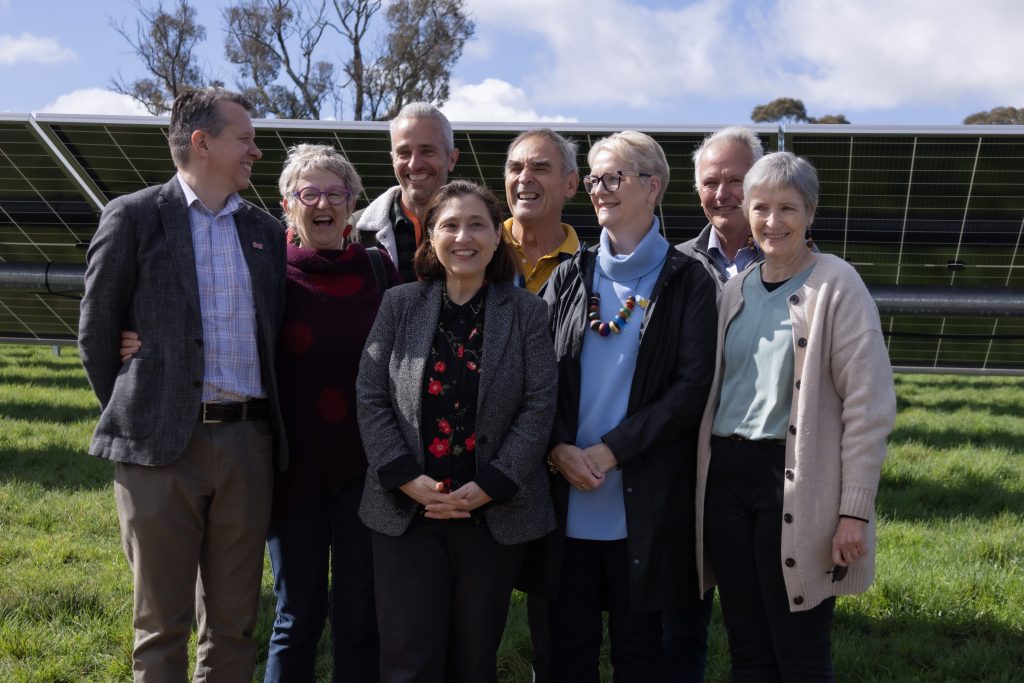 Flow Power CEO, Matthew van der Linden with Renewable Newstead, the Hon. Lily D’Ambrosio and the Hon. Maree Edwards