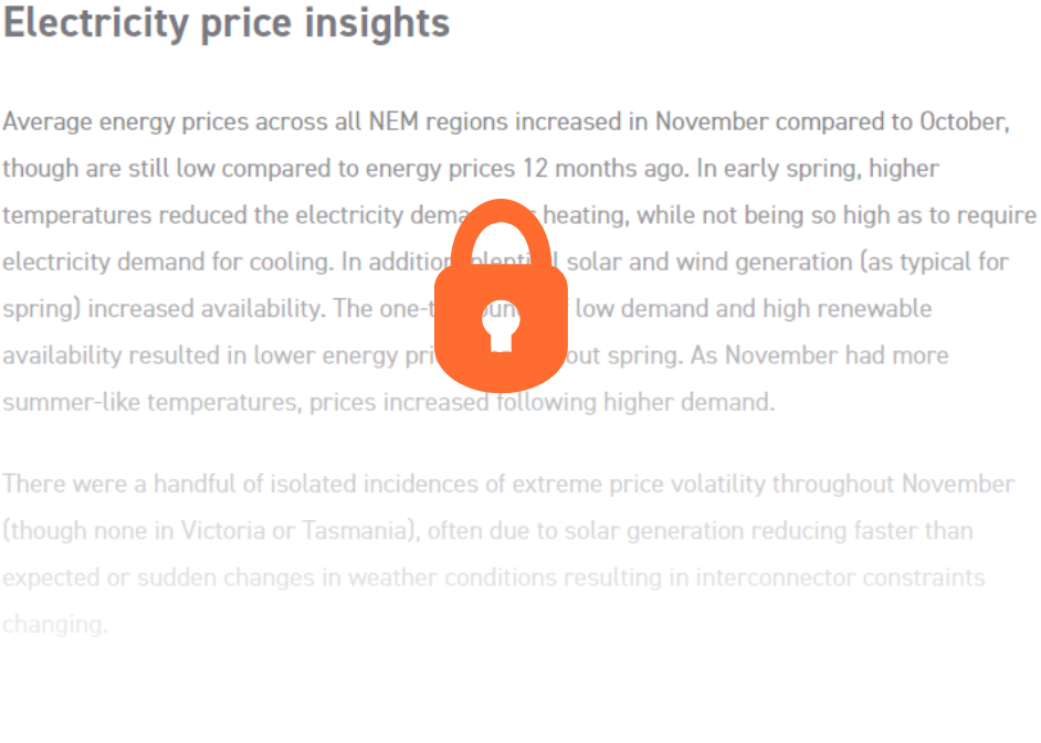 Learn what happened in the Australian energy market in November 2023, from Flow Power's electricity specialists.